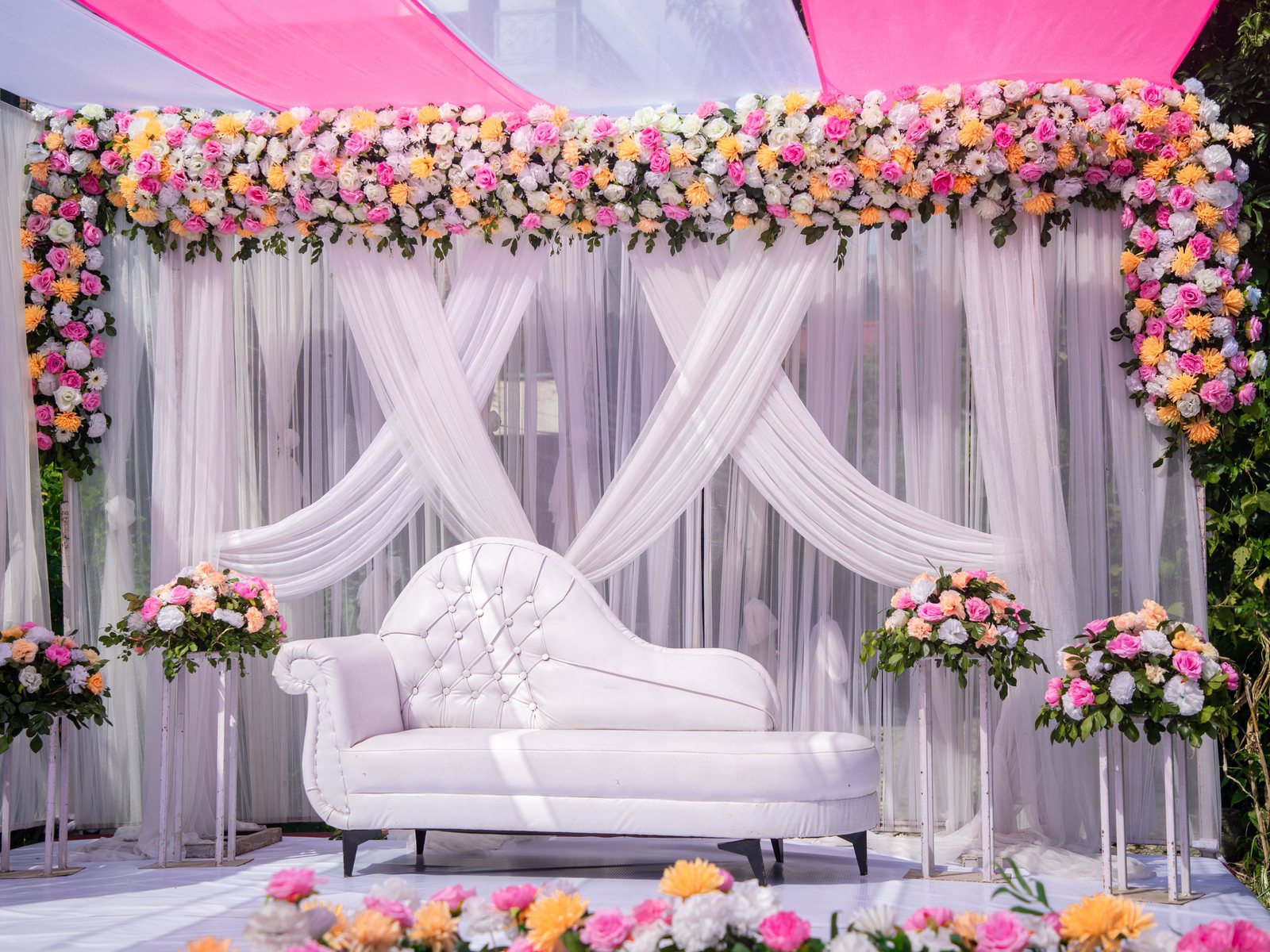 Weddingstand met achterwand